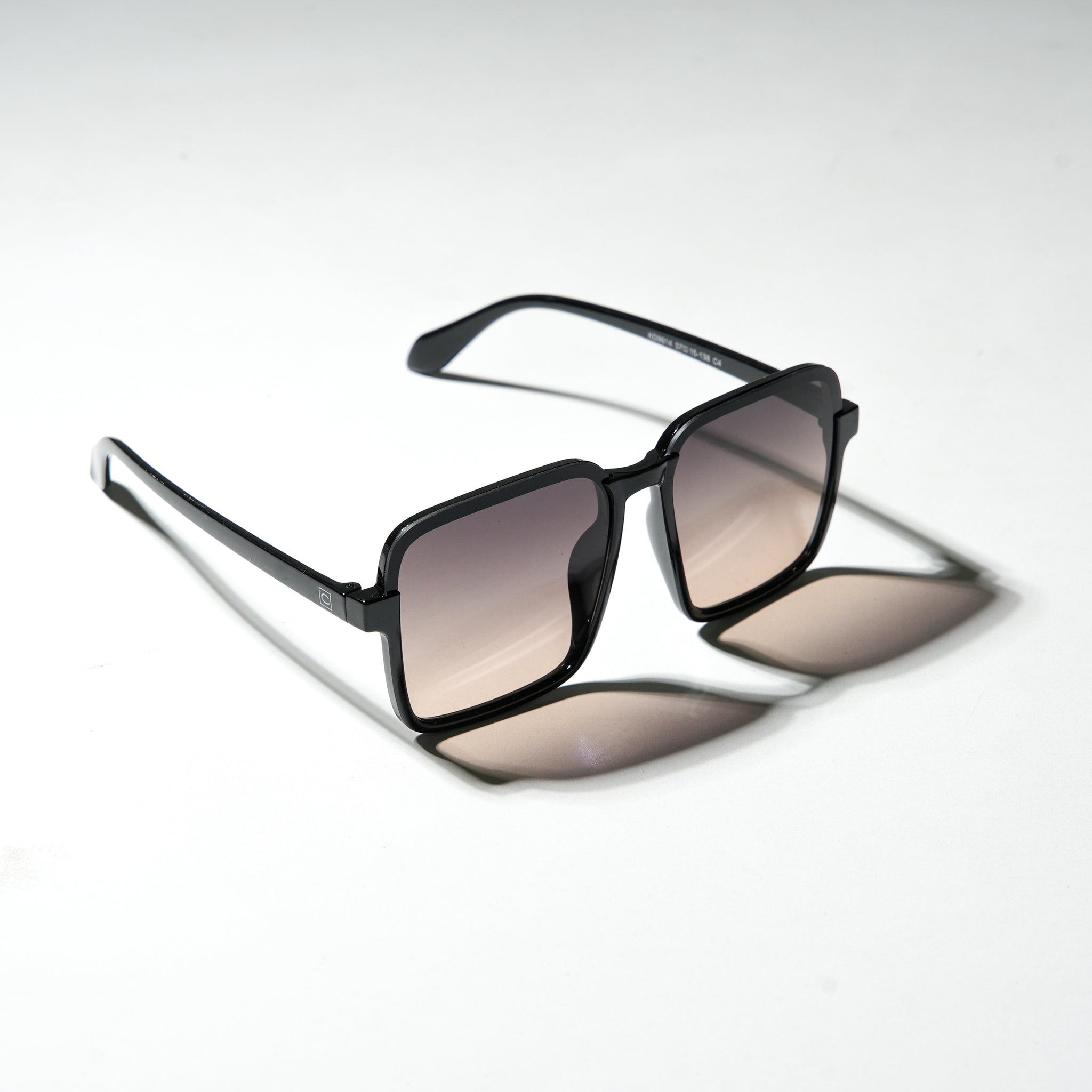 Chokore Bold Square Sunglasses with UV 400 protection (Black & Brown)