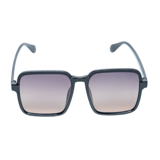 Chokore Bold Square Sunglasses with UV 400 protection (Black & Brown)