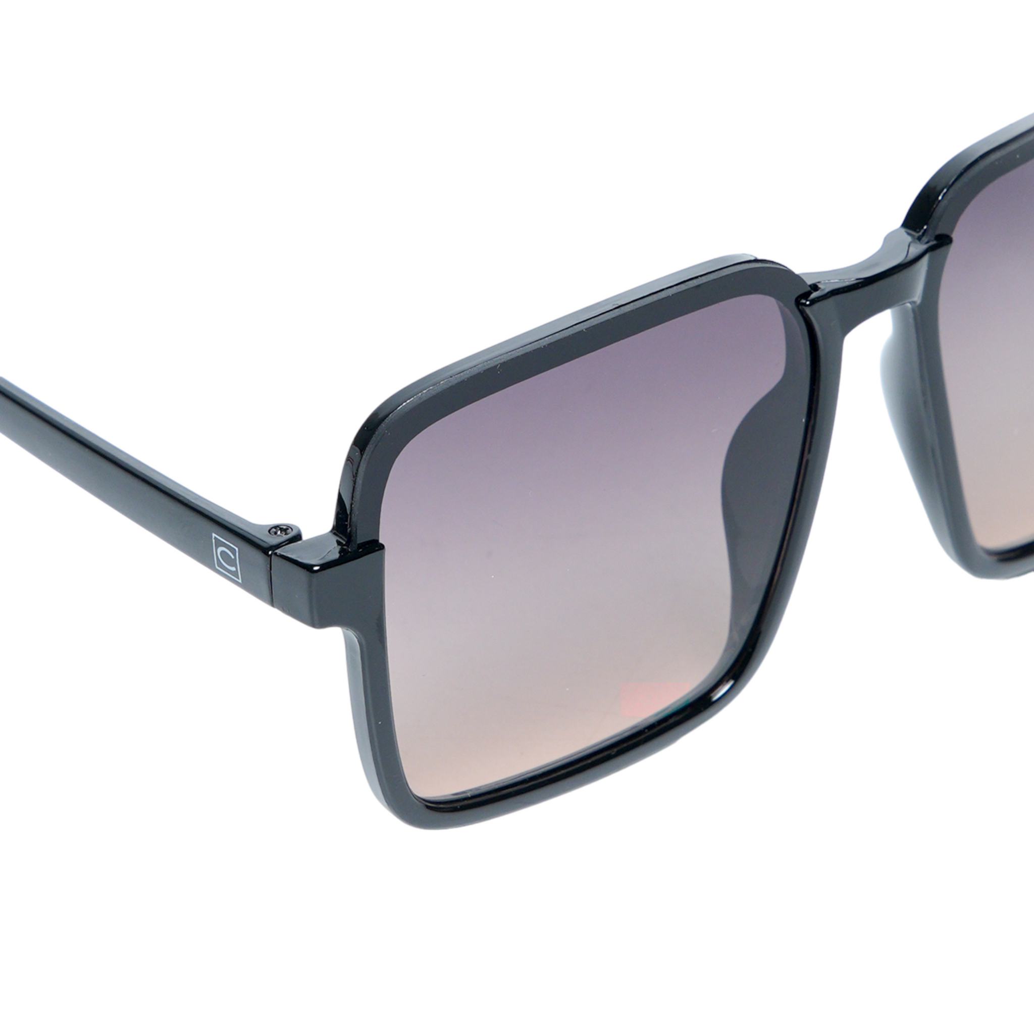 Chokore Bold Square Sunglasses with UV 400 protection (Black & Brown)