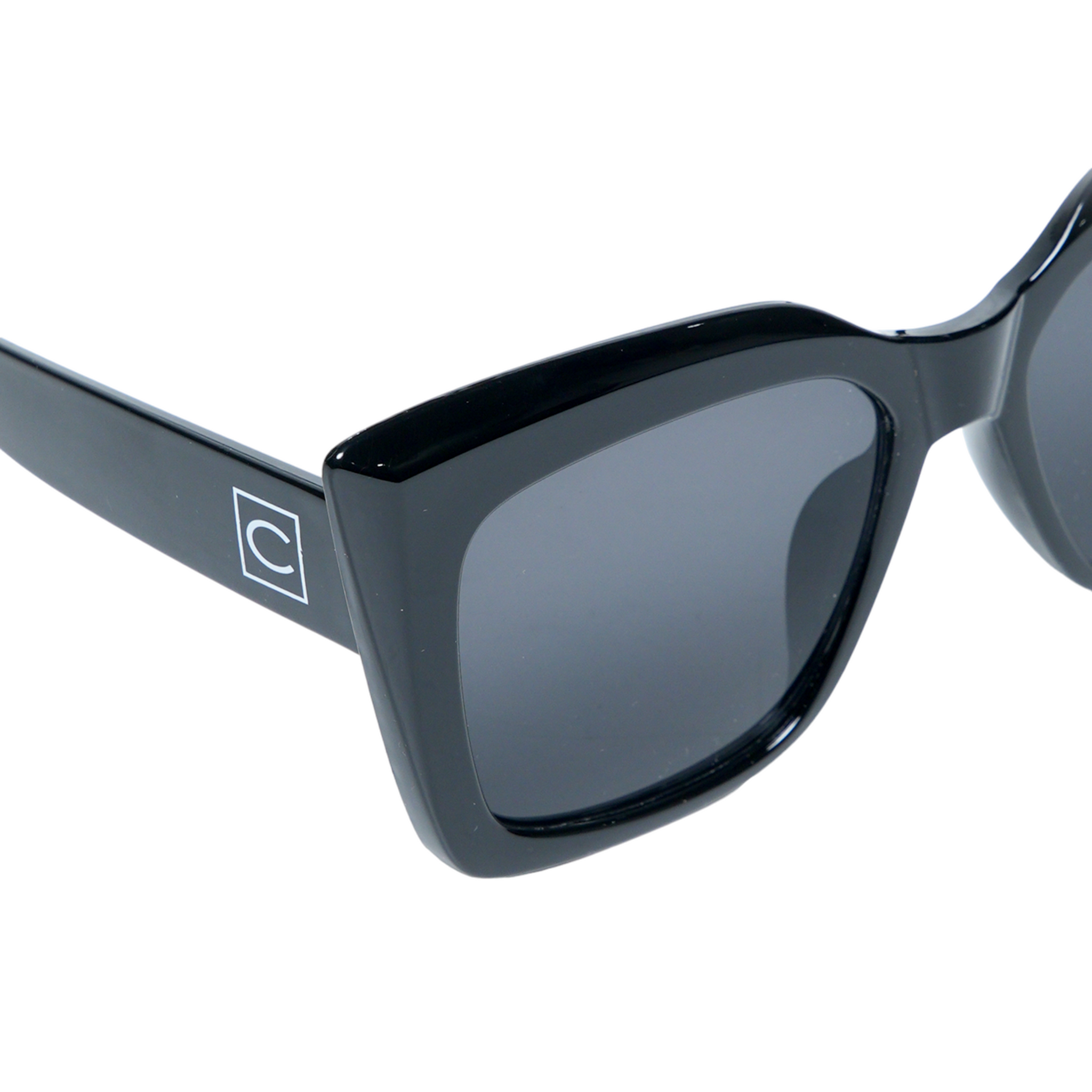 Chokore Oversized Cat-eye Sunglasses (Black)