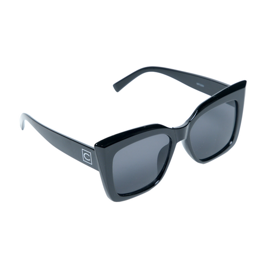 Chokore Oversized Cat-eye Sunglasses (Black)