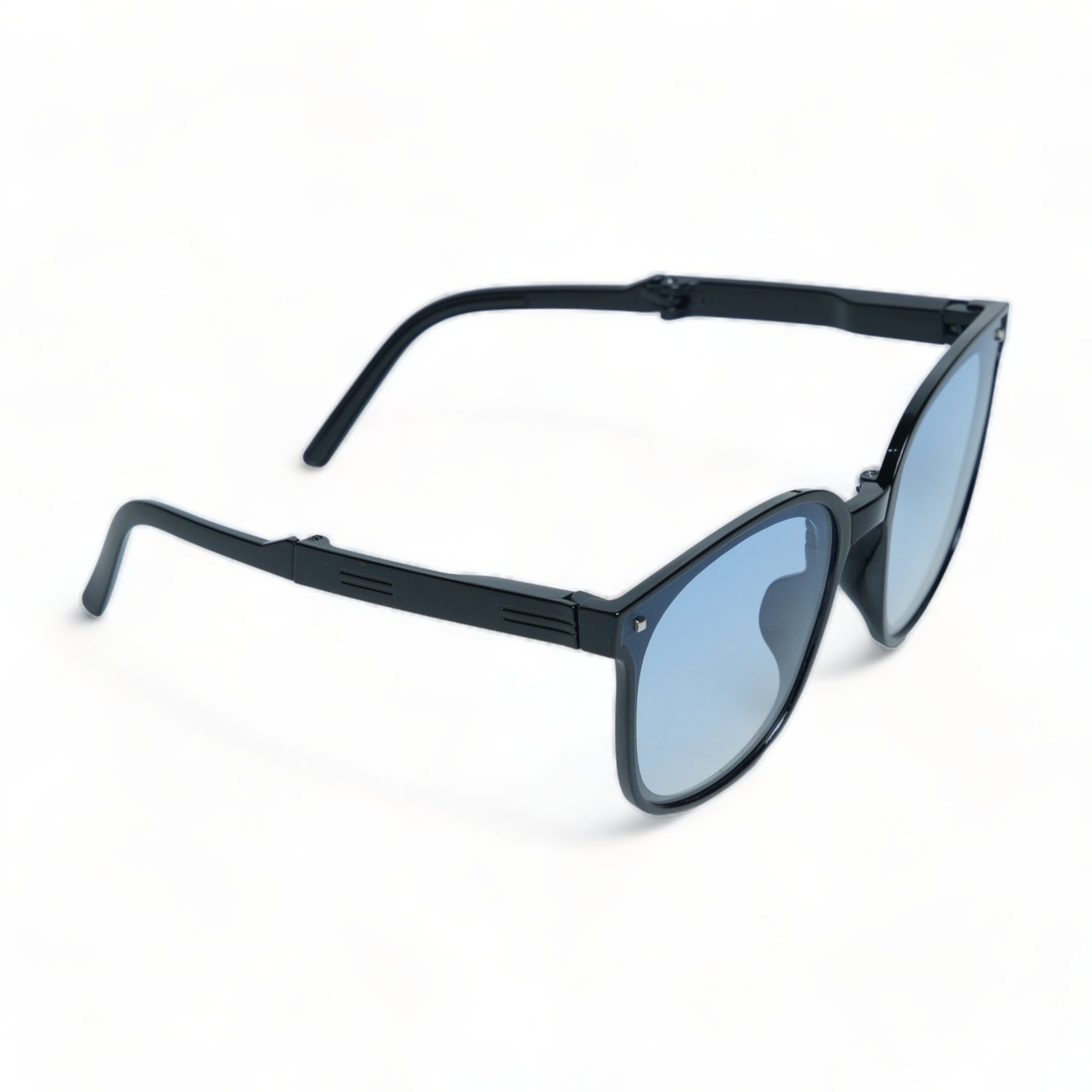 Chokore Stylish Folding Sunglasses with UV 400 Protection (Black & Blue)