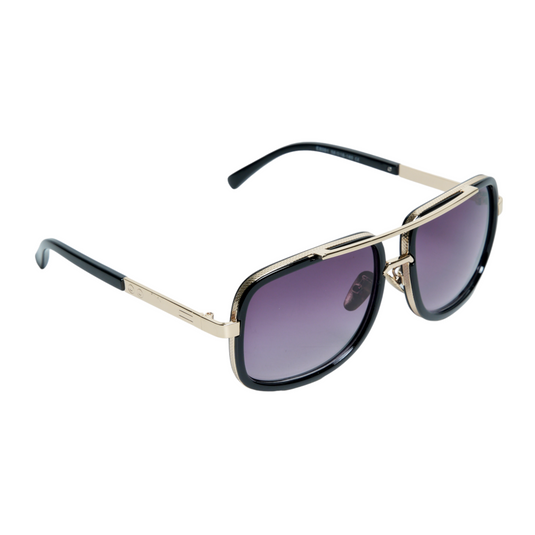 Chokore  Vintage Metal Frame Aviator Sunglasses ( Dark Blue & Gold )