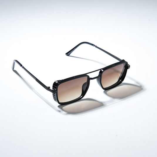Chokore Double Bridge Sunglasses with UV 400 Protection (Black & Brown)