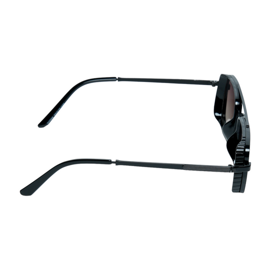 Chokore Double Bridge Sunglasses with UV 400 Protection (Black & Brown)