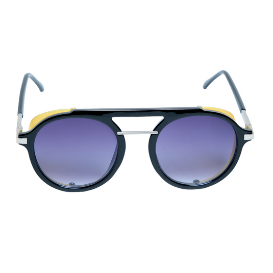 Chokore Chic Polaroid Round Sunglasses (Blue)