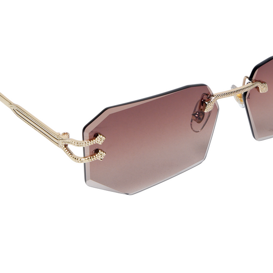 ChokoreUltra Protection  Rimless Sunglasses (Brown)