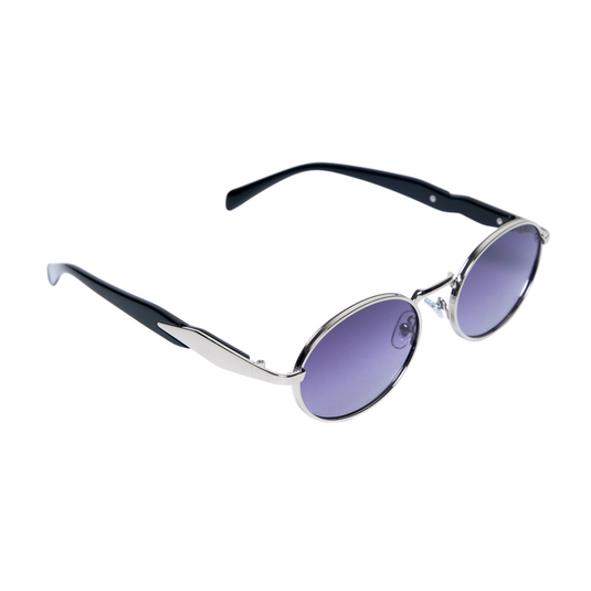 Chokore Pure Shield Round Frame Sunglasses (Blue)