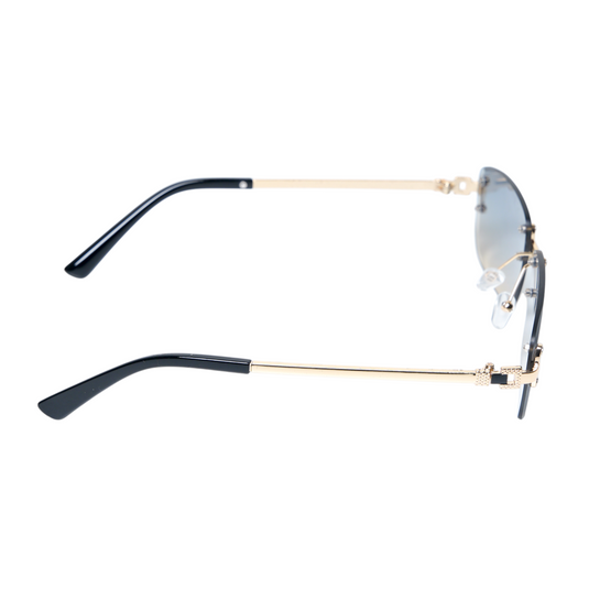 Chokore Eclipse Edge Rimless Sunglasses (Golden & Blue)