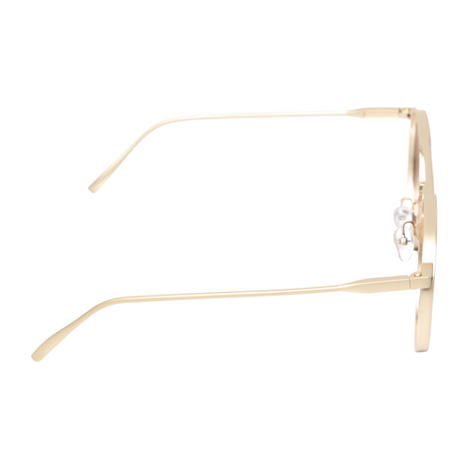 Chokore Aviator Round-Frame Metal Sunglasses (Golden & Brown)