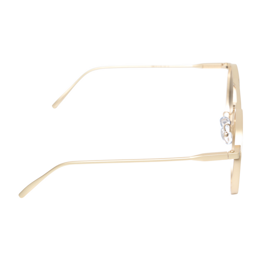 Chokore Aviator Round-Frame Metal Sunglasses (Golden & Black)