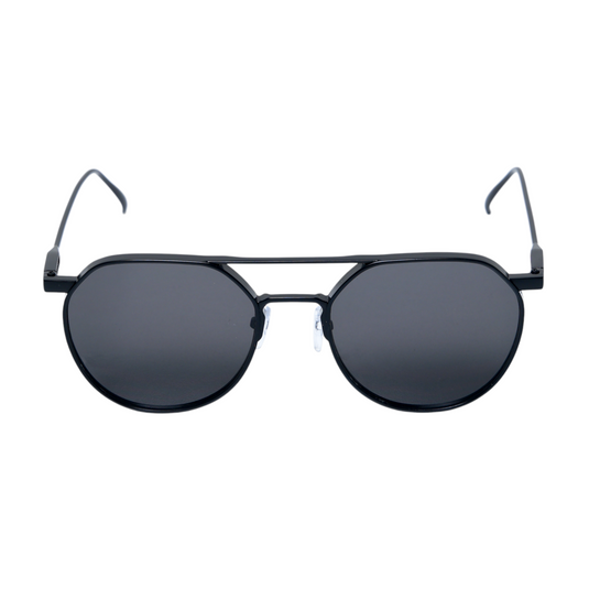 Chokore Aviator Round-Frame Metal Sunglasses (Black)