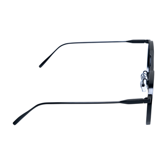 Chokore Aviator Round-Frame Metal Sunglasses (Black)