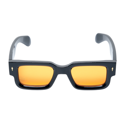 Chokore Chokore Classic Rectangular Fit UV Sunglasses (Black& Orange) 
