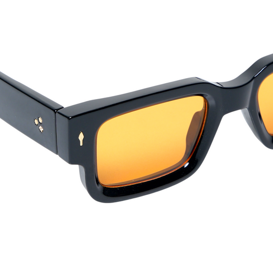 Chokore Chokore Classic Rectangular Fit UV Sunglasses (Black& Orange) 