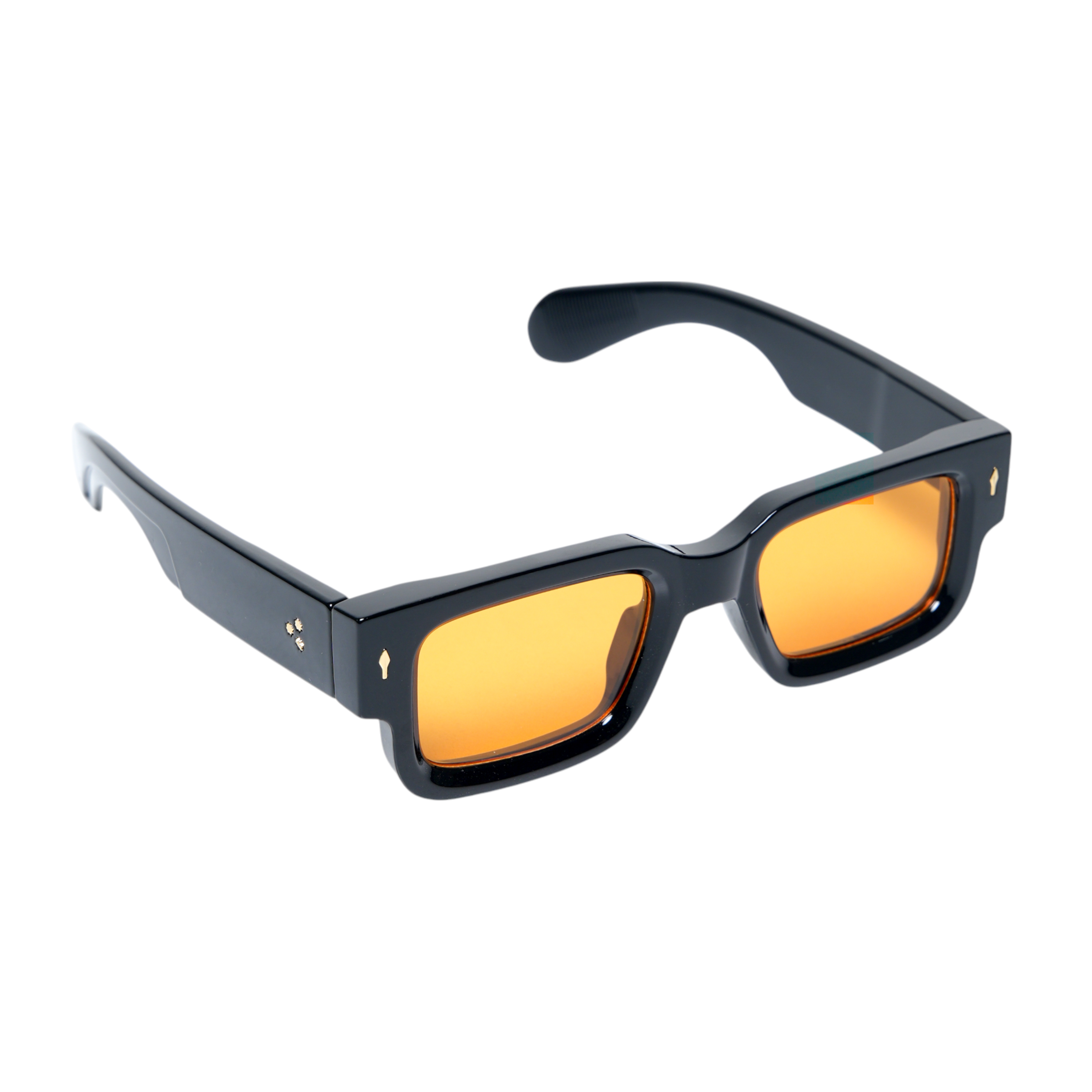 chokore Chokore Classic Rectangular Fit UV Sunglasses (Black& Orange)