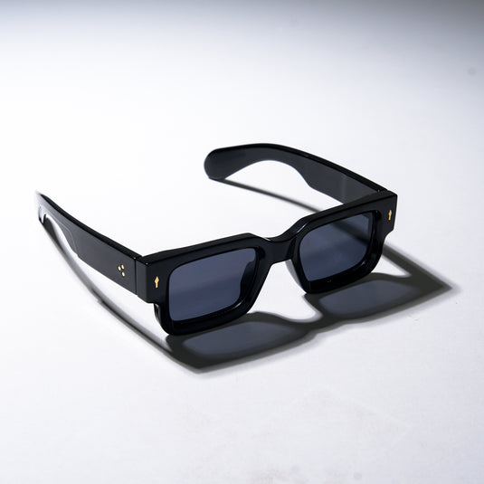 Chokore Classic Rectangular Fit UV Sunglasses (Black)
