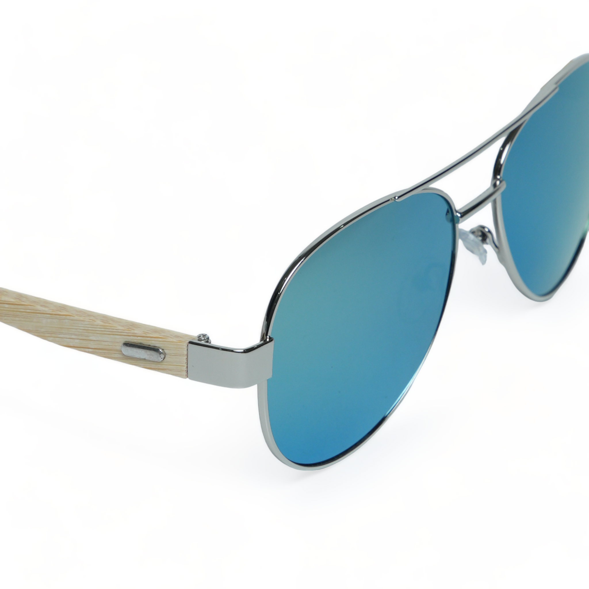 Chokore Bamboo Wood Pilot Sunglasses (Blue)