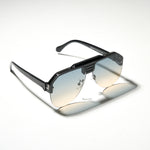 Chokore  Chokore Half-frame Gradient Aviators Sunglasses(Blue & Black)