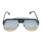 Chokore Chokore Aviator Sunglasses (Black) Chokore Half-frame Gradient Aviators Sunglasses(Blue & Black)