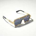 Chokore  Chokore Trendy Steampunk Metal Sunglasses (Gold & Gray)