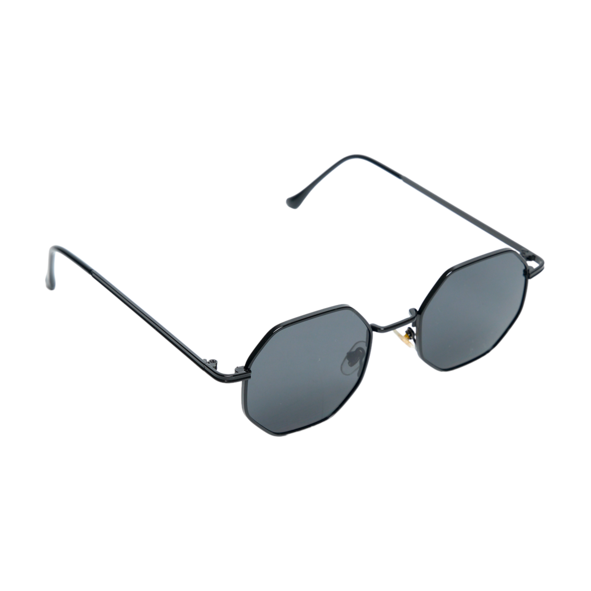 Chokore Octagon-shaped Metal Sunglasses (Black)