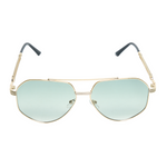 Chokore Chokore Retro Polarized Sunglasses (Blue & Silver) Chokore Double Bridge Aviator Sunglasses with Stylish Temple (Green)