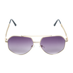Chokore Chokore Rectangular Edgy Sunglasses (Black & Gold) Chokore Double Bridge Aviator Sunglasses with Stylish Temple (Purple)