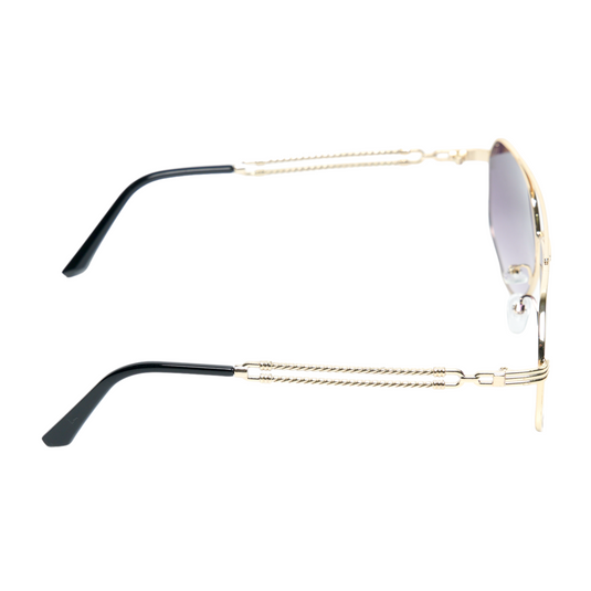 Chokore Double Bridge Aviator Sunglasses with Stylish Temple (Purple)