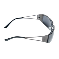 Chokore Chokore Hollow Metallic Wrap-around Sunglasses (Black-Gray)