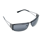 Chokore Chokore Hollow Metallic Wrap-around Sunglasses (Black-Gray) 