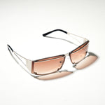 Chokore  Chokore Hollow Metallic Wrap-around Sunglasses (Brown)