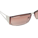 Chokore Chokore Hollow Metallic Wrap-around Sunglasses (Brown) 