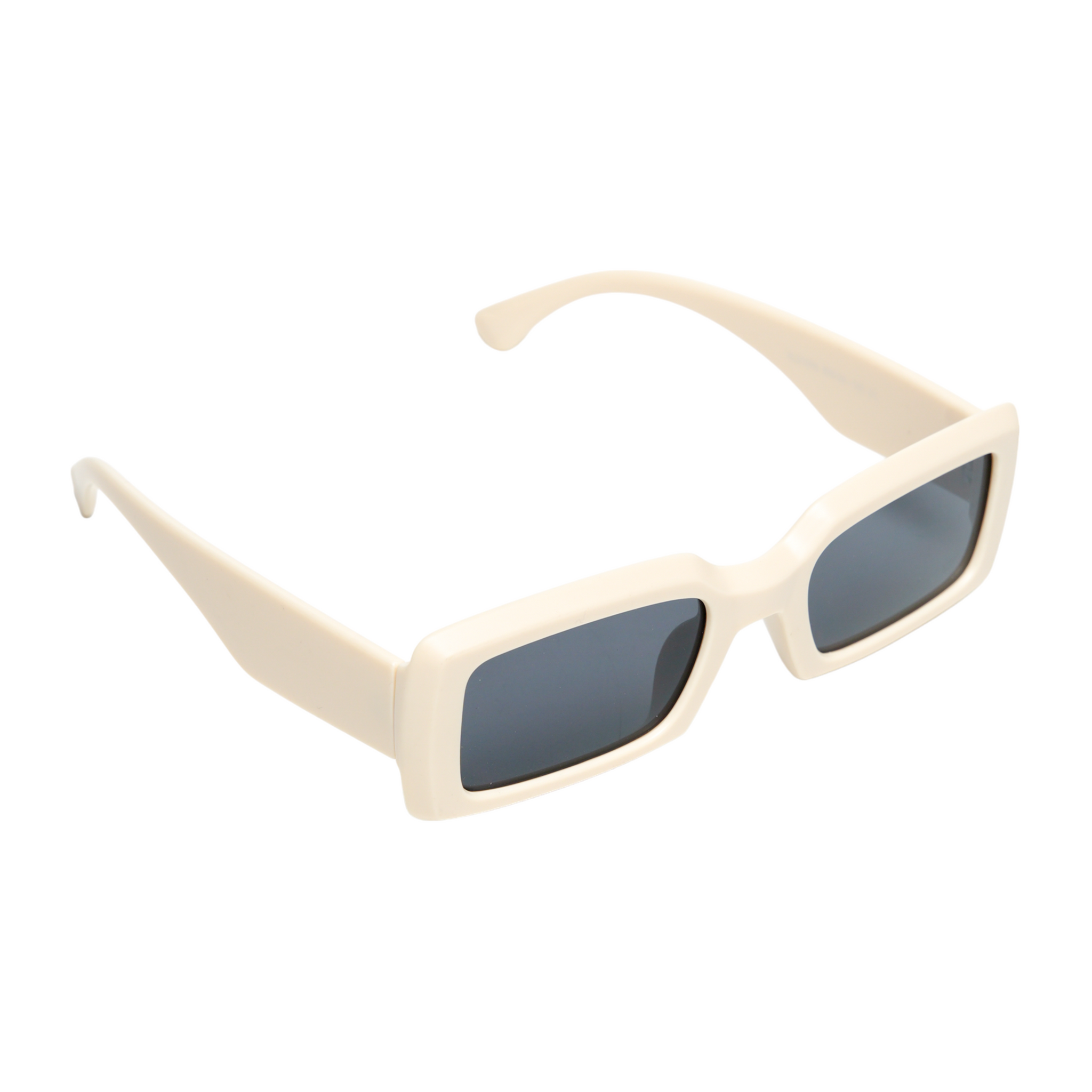 Chokore Retro Rectangular Sunglasses (Off-White)