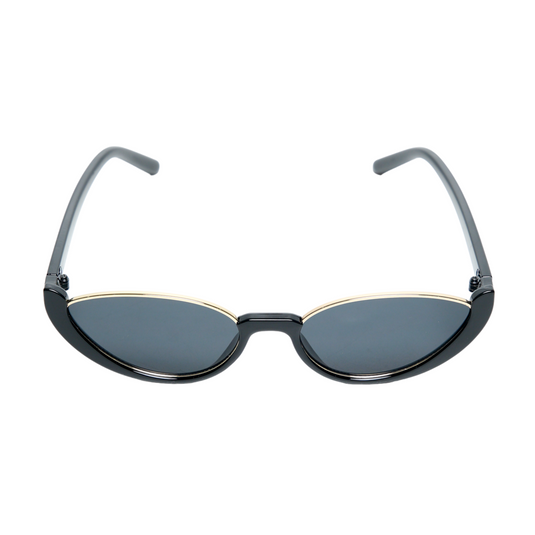 Chokore Half-frame Cat-eye Sunglasses (Black)