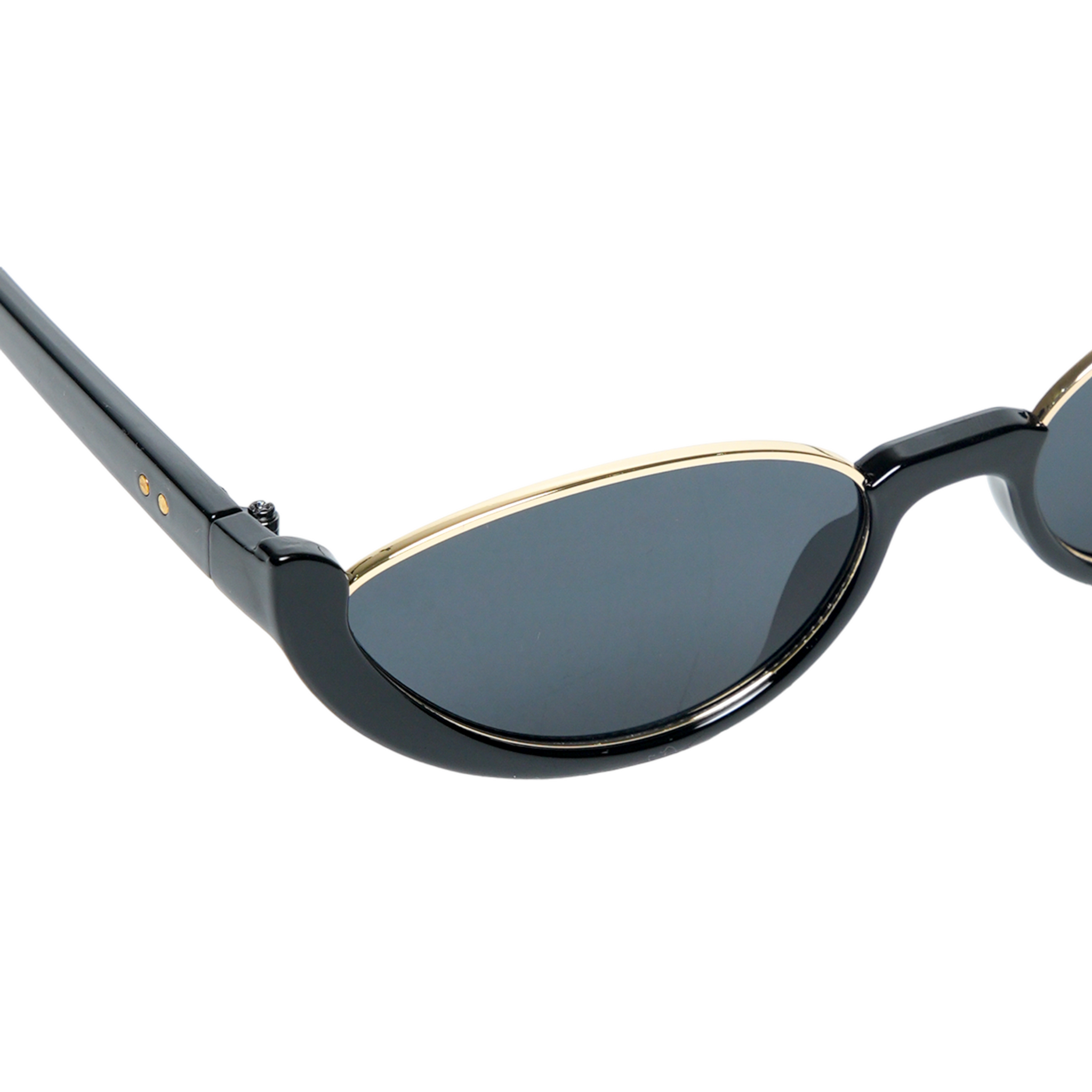 Chokore Half-frame Cat-eye Sunglasses (Black)