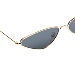 Chokore Chokore Triangular Cat-eye Metal Sunglasses (Black & Gold) 