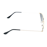 Chokore Chokore Triangular Cat-eye Metal Sunglasses (Black & Gold)