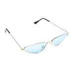 Chokore Chokore Purrfect Cat Eye Sunglasses with UV 400 Protection (White & Yellow) Chokore Triangular Cat-eye Metal Sunglasses (Blue & Gold)