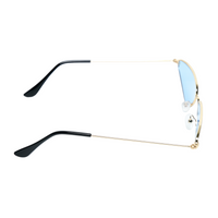 Chokore Chokore Triangular Cat-eye Metal Sunglasses (Blue & Gold)