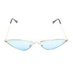 Chokore Chokore Triangular Cat-eye Metal Sunglasses (Blue & Gold) 