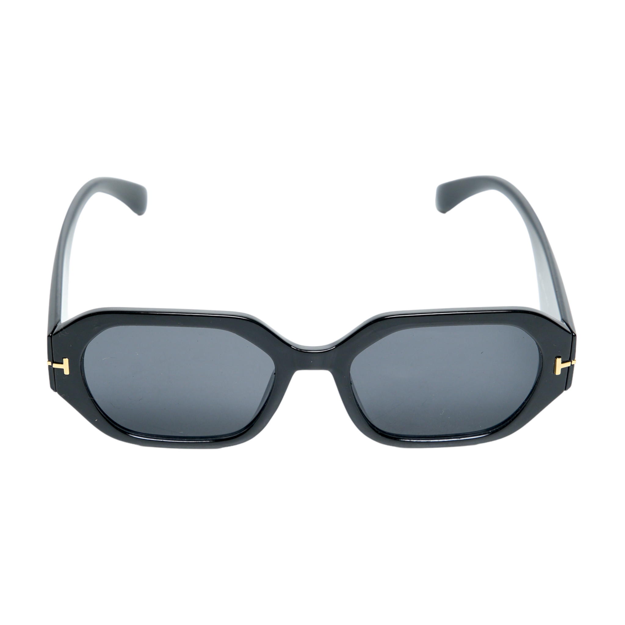 Chokore Square Sunglasses with Thick Temple (Black)