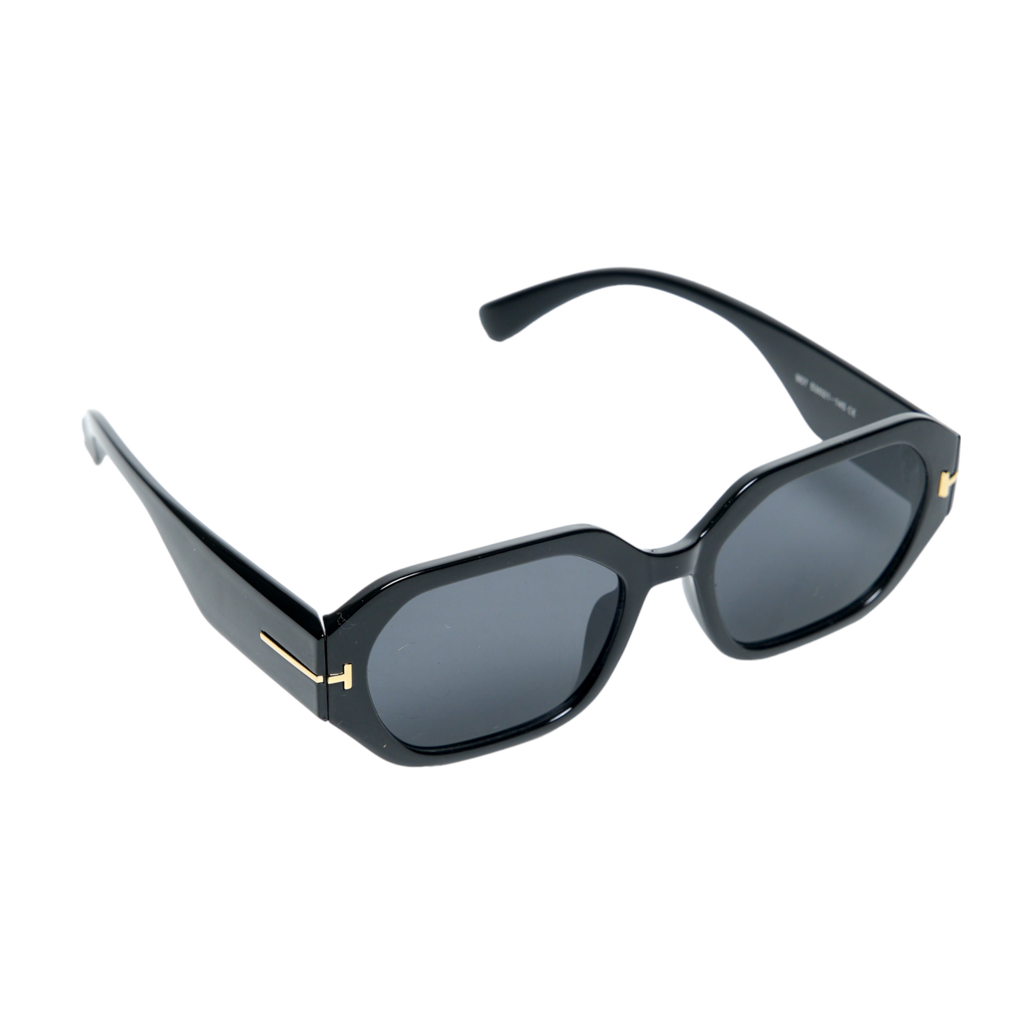 Chokore Square Sunglasses with Thick Temple (Black)