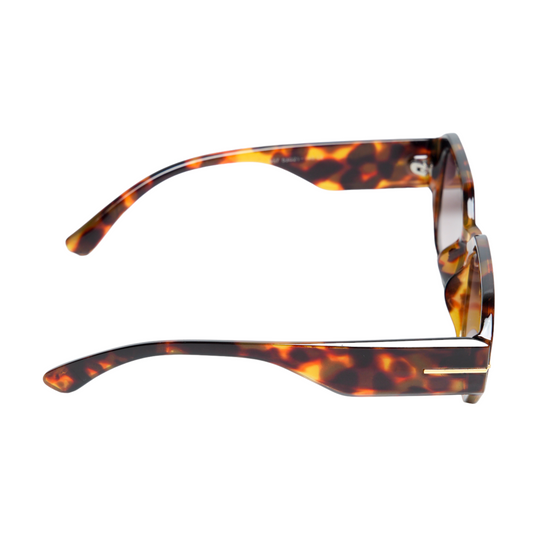 Chokore Square Sunglasses with Thick Temple (Brown)