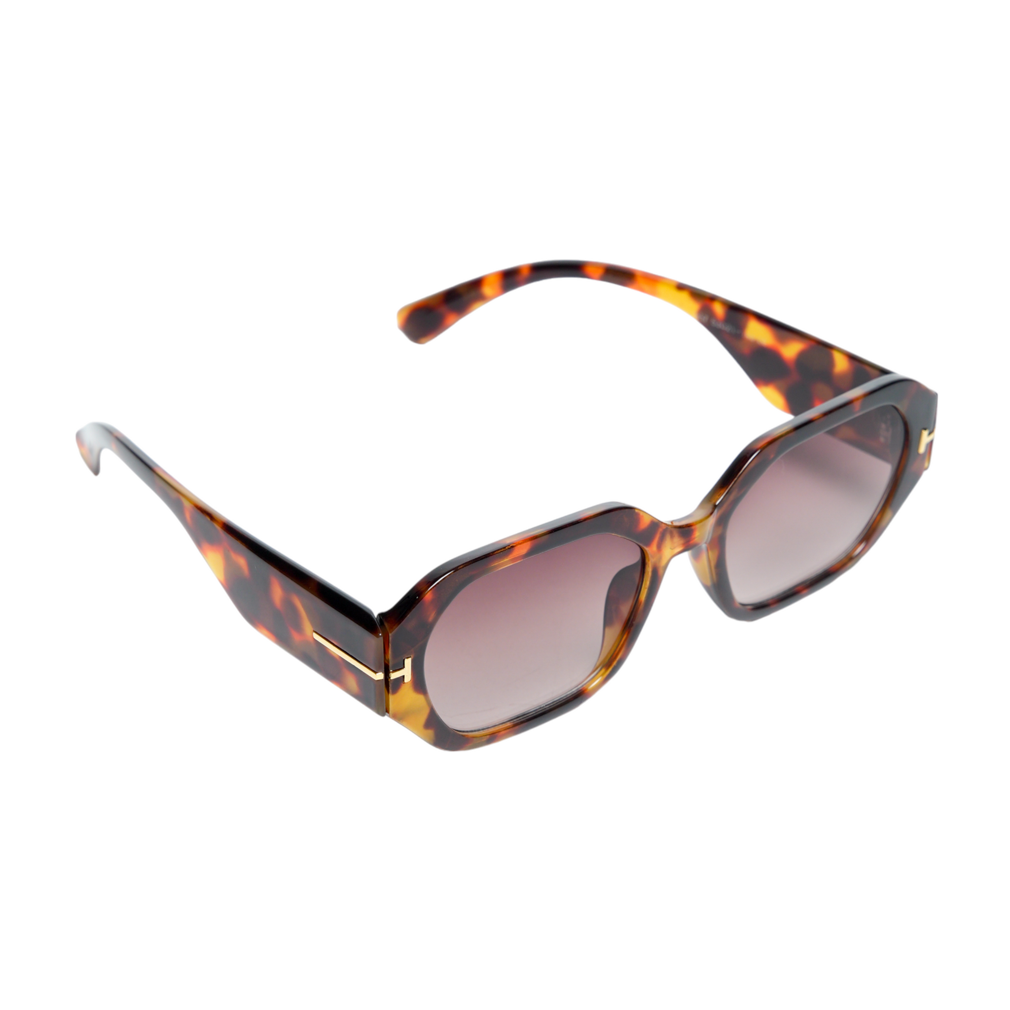 Chokore Square Sunglasses with Thick Temple (Brown)