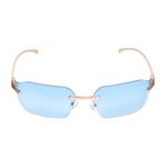 Chokore Chokore Octagon-shaped Metal Sunglasses (Gold & Gray) Chokore Rimless Wrap-around Sunglasses (Blue)