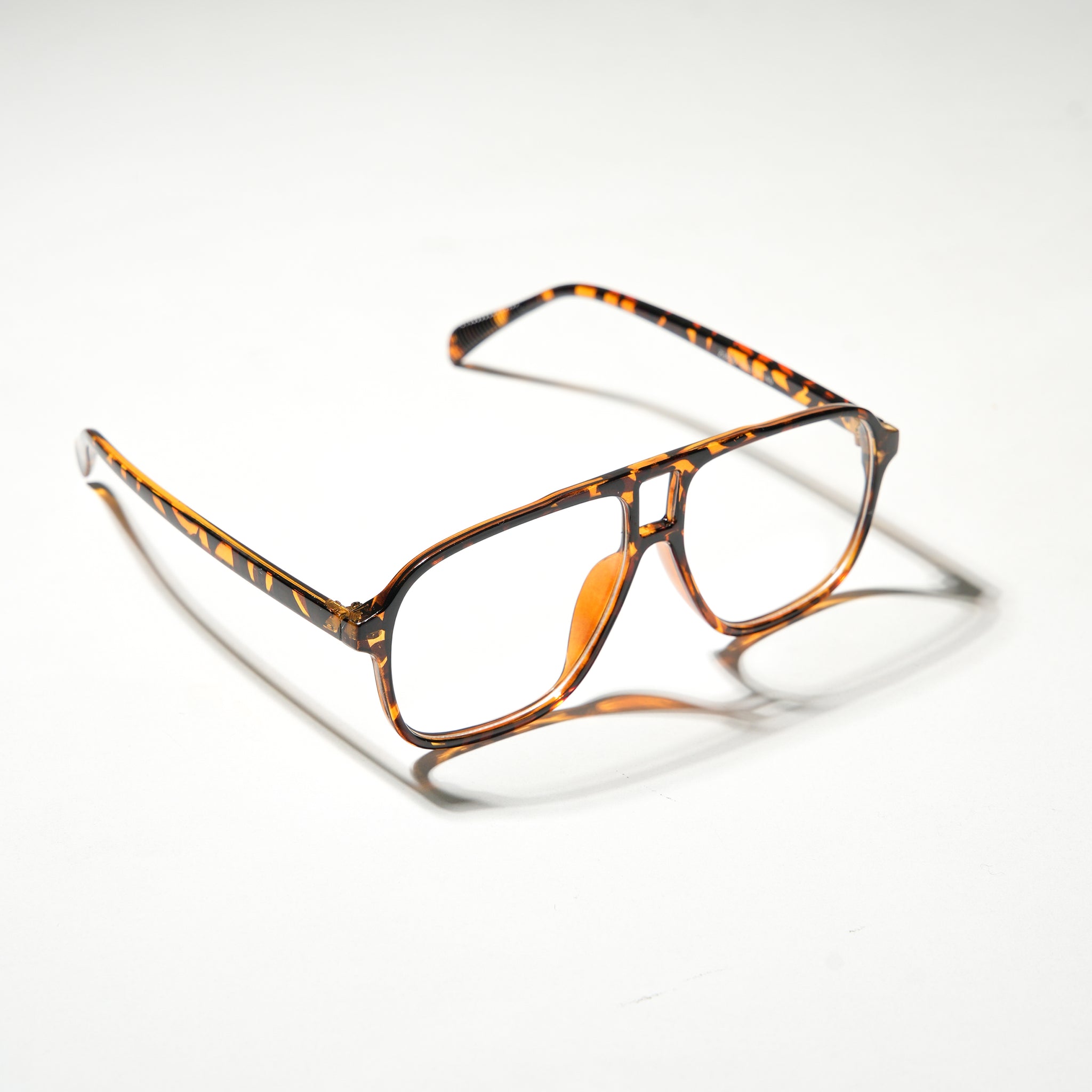 Chokore Square Clear Glasses (Leopard)