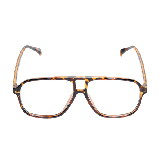 Chokore Square Clear Glasses (Leopard)