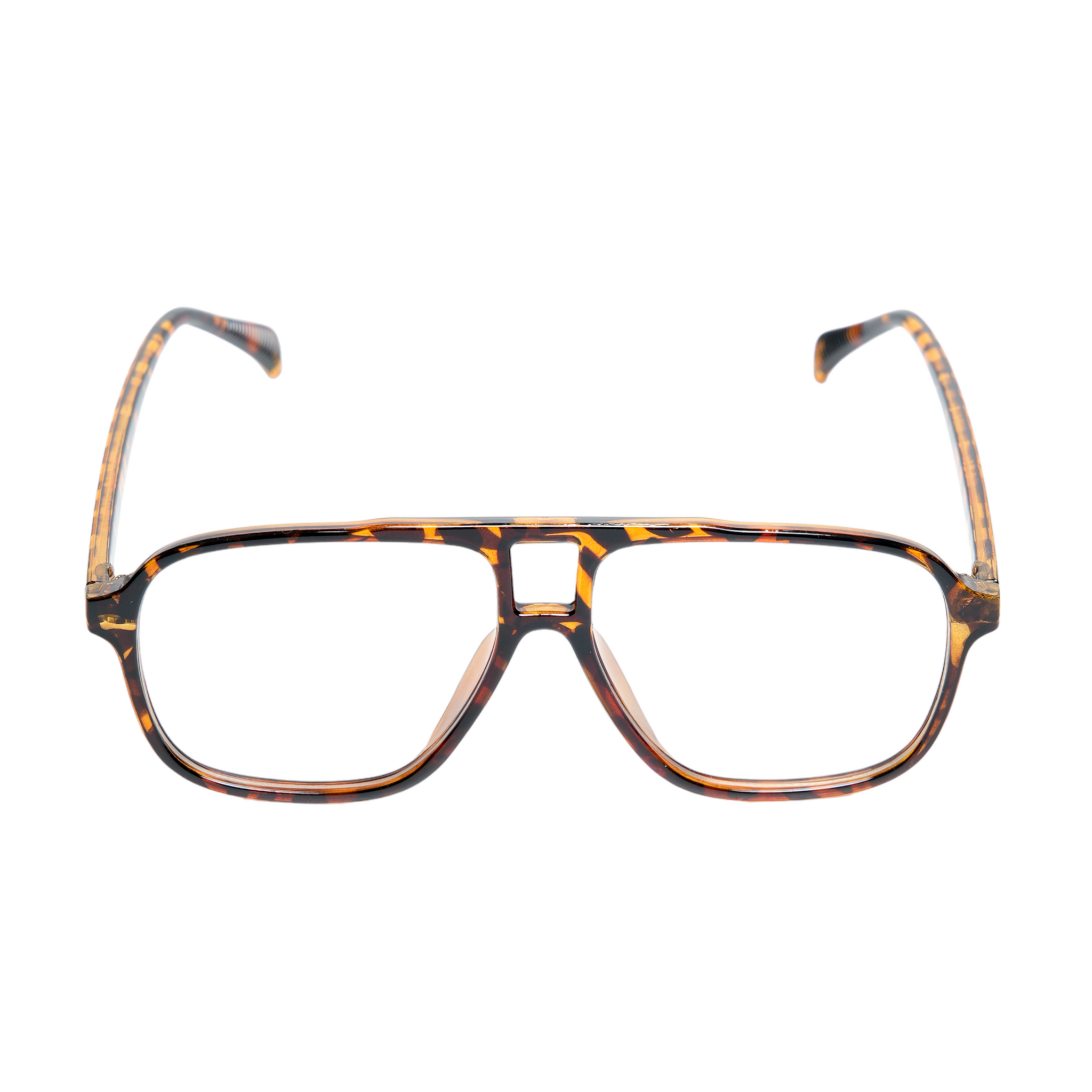 Chokore Square Clear Glasses (Leopard)