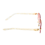 Chokore Chokore Rimless Rectangular Sunglasses with Acetate Frame (Red) 